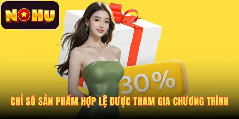 Chỉ số một số sản phẩm hợp lệ được tham gia chương trình