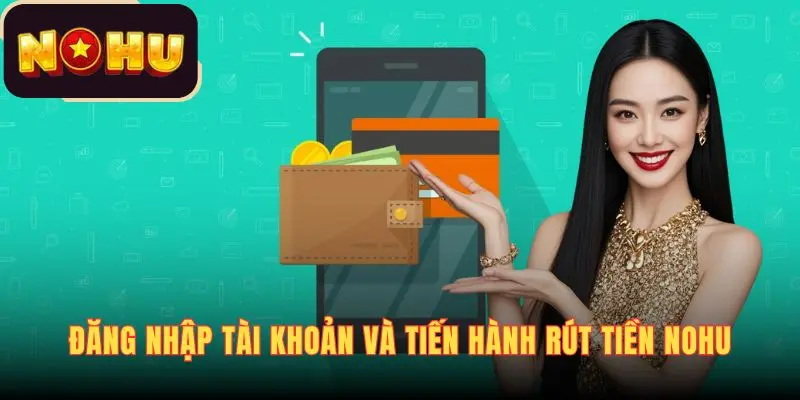 Đăng nhập tài khoản và tiến hành rút tiền NOHU